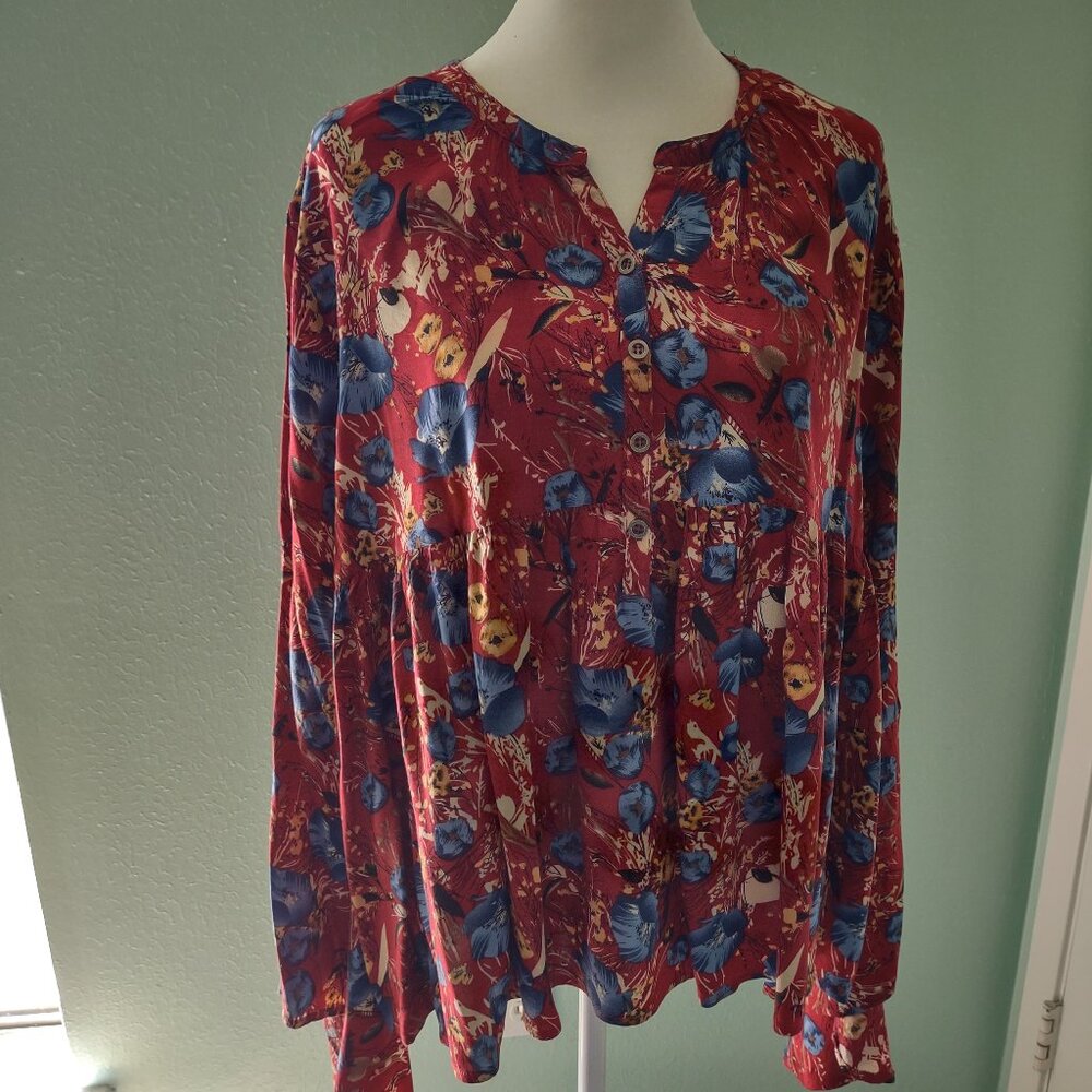 Umgee Boho Long Sleeved Blouse Size L